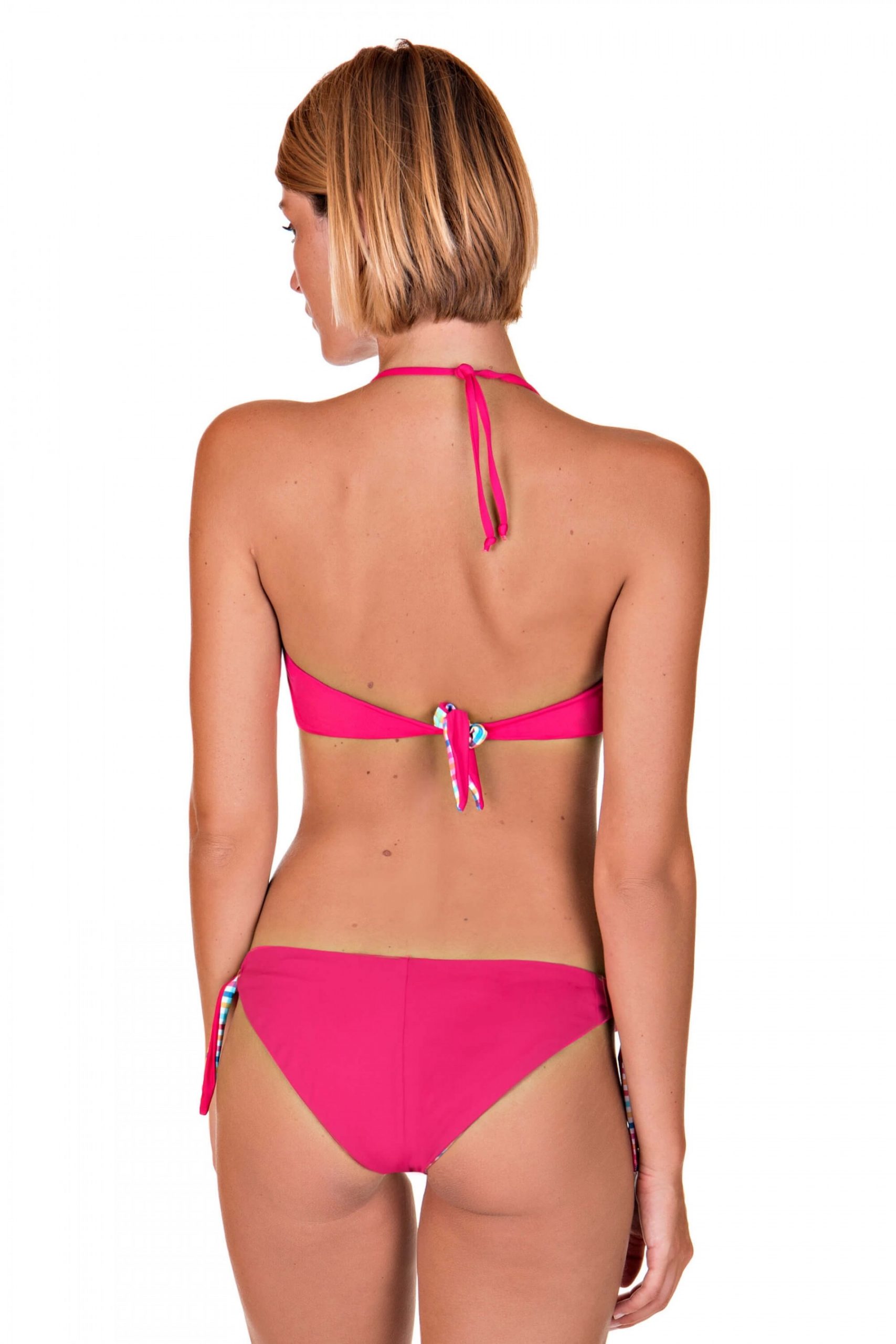 top a fascia lisca retro vichy 40379 reversibile spalline removibili 40379