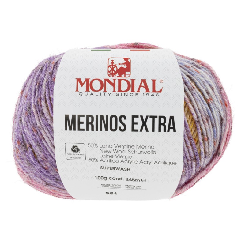 mondial merinos extra stampe misto lana colore 951